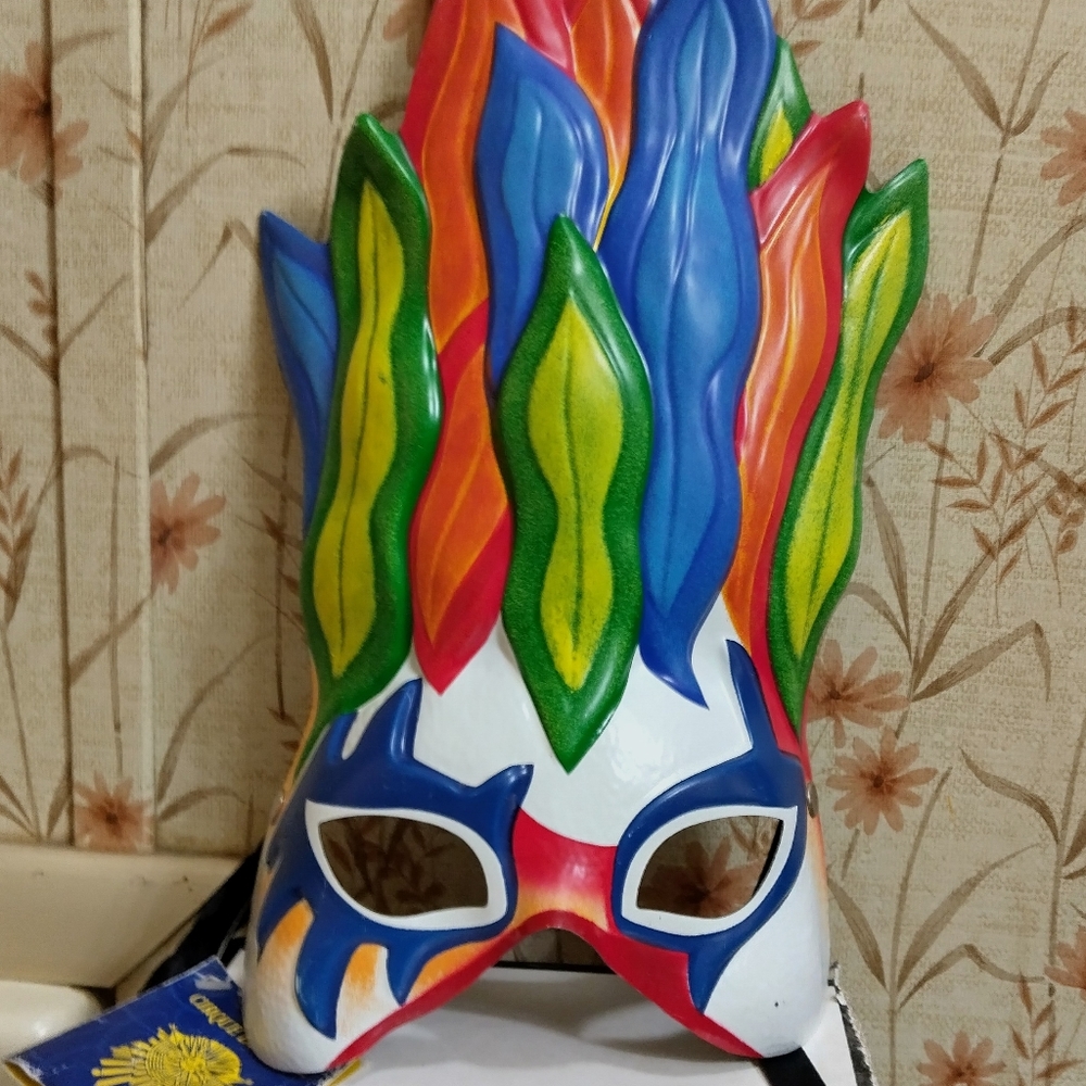 Varekai Cirque Du Soleil Rainbow Flame Mask